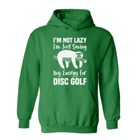 Disc Golf Hoodie LAZY SLOTH Discgolfing Funny Hooded Sweatshirt - Picture 6 of 10